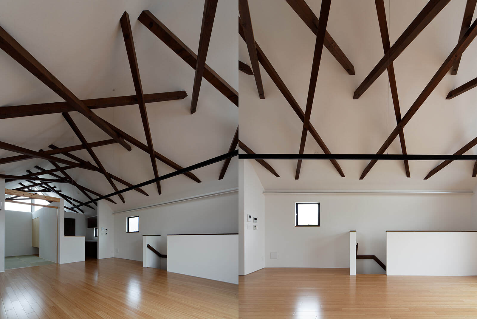 木組みの立体的な交差であるツイストトラス構造|Beams