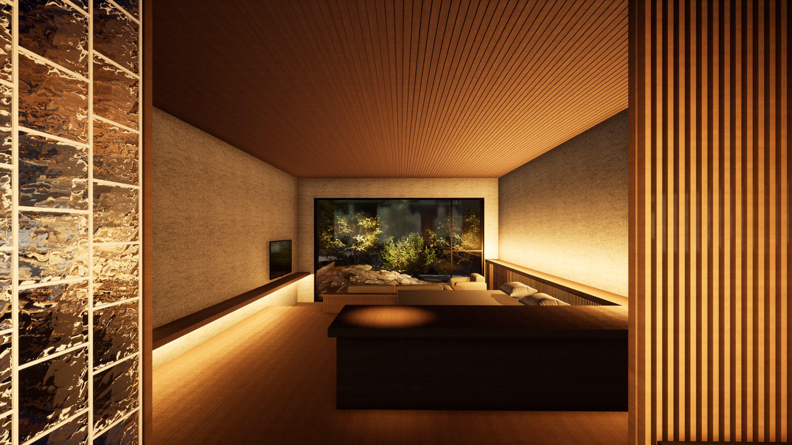 夜のベッドルーム|Puyang Guest House