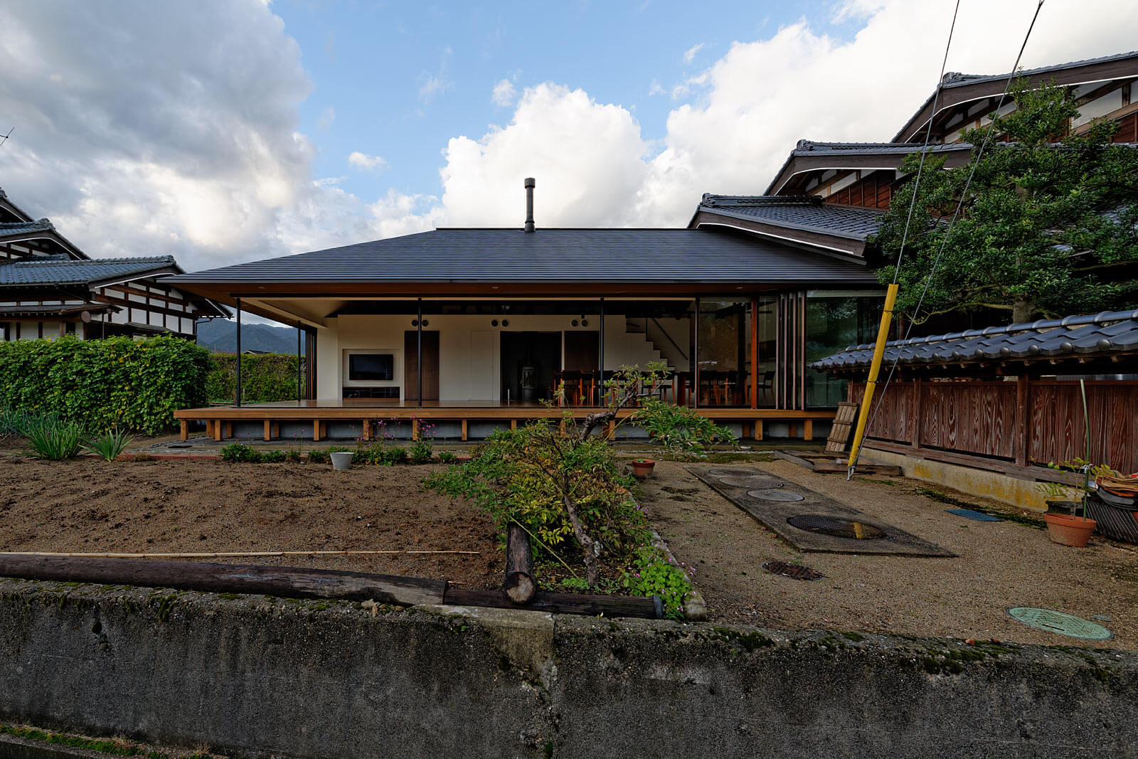 既存の屋根を延長した屋根勾配｜雪国の増築